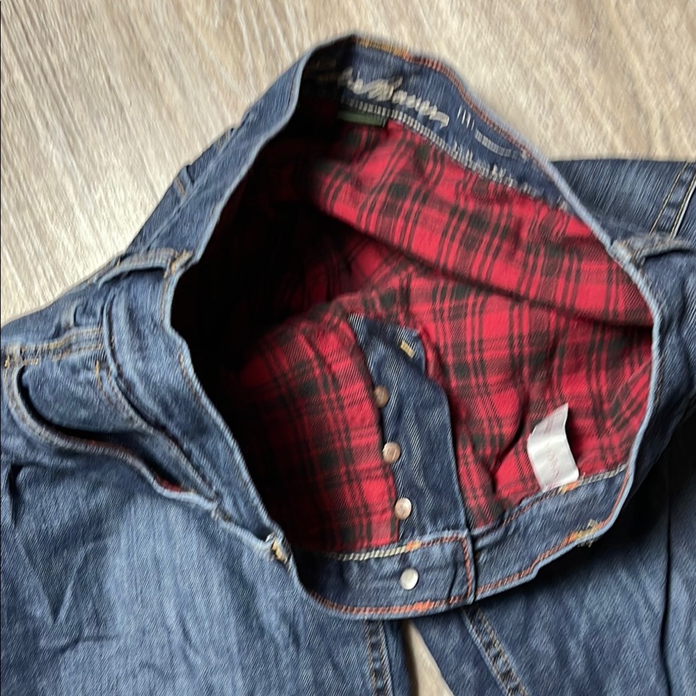 Eddie Bauer Flannel Lined Women's Relaxed Fit Straight Leg Jeans Size 10 - Picture 11 of 15